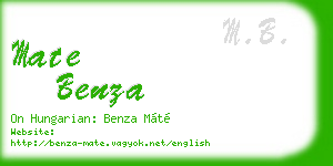mate benza business card